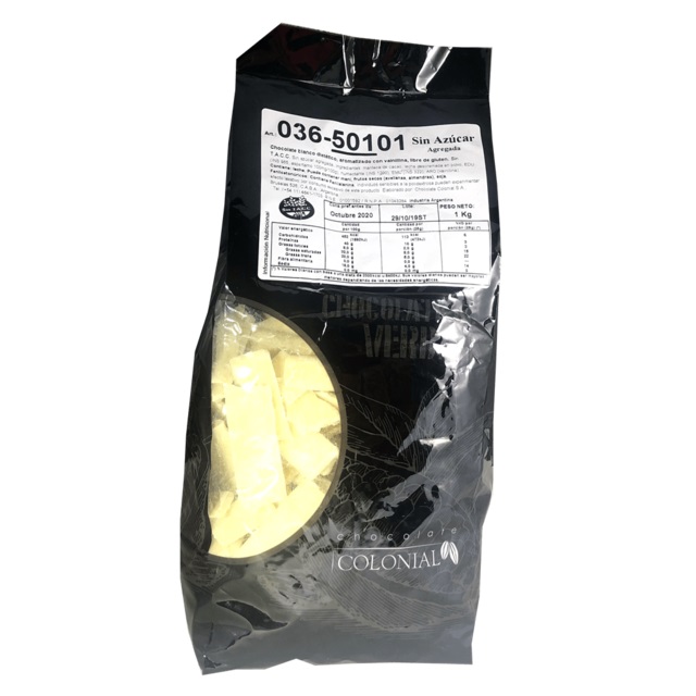 CHOC. COLONIAL BAÑO BLANCO S/A 1 KG