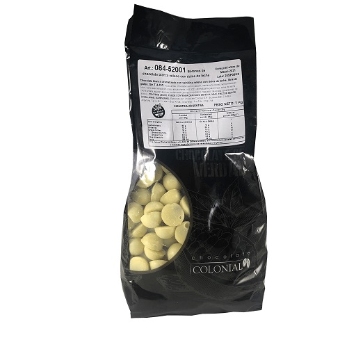 CHOC. COLONIAL BOTON RELLENO CHOC BLANCO 1 KG