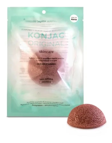 KONJAC ESPONJA FACIAL ARCILLA ROJA