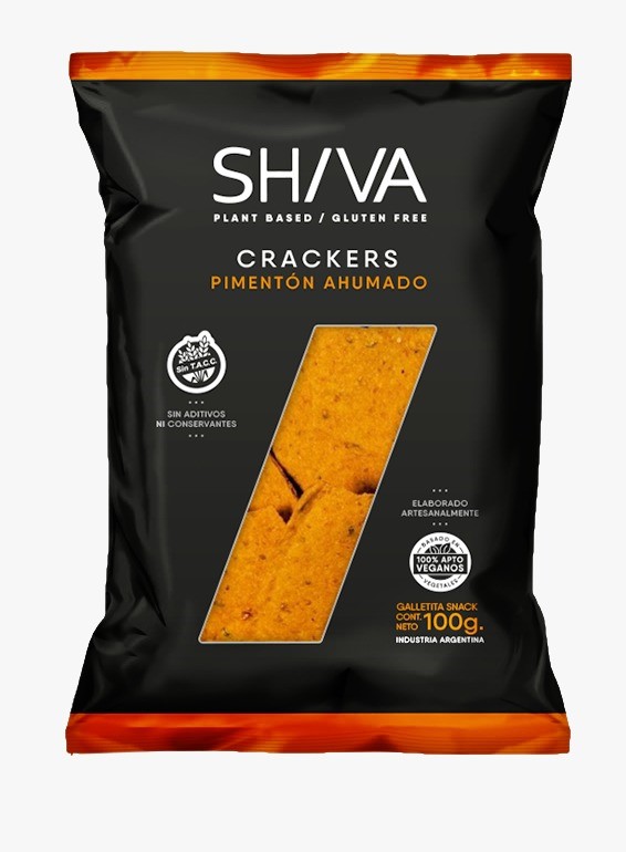 SHIVA CRACKERS PIMENTON AHUMADO 100 GRS