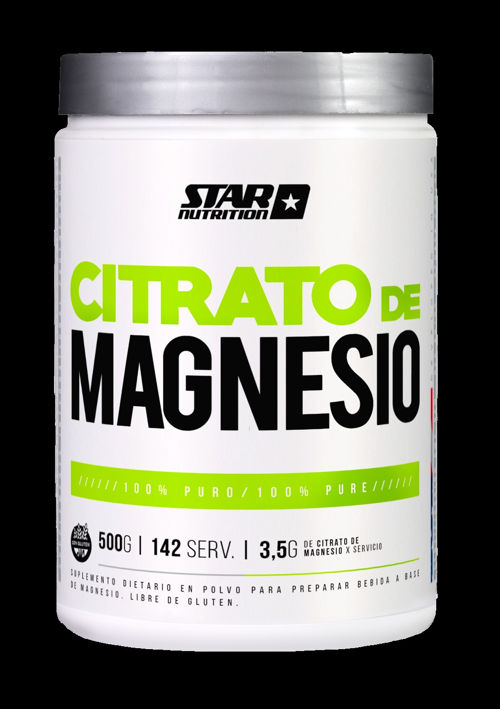 STAR NUTRITION CITRATO DE MAGNESIO S/SABOR 500 GRS