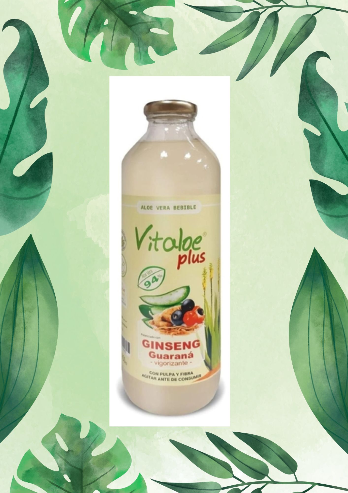 VITALOE PLUS GINSENG- GUARANA 500 ML