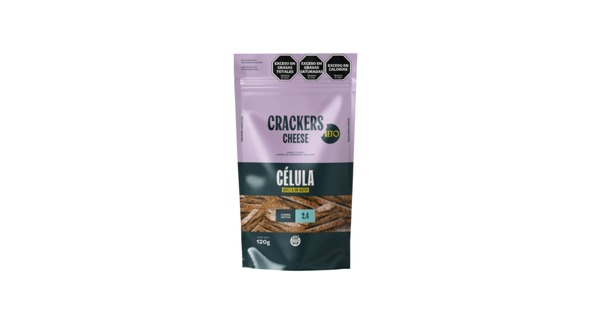 CELULA CRACKERS CHEESE KETO 120 GRS