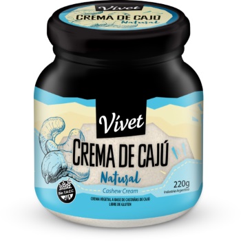 VIVET CREMA CAJU NATURAL 220 GRS