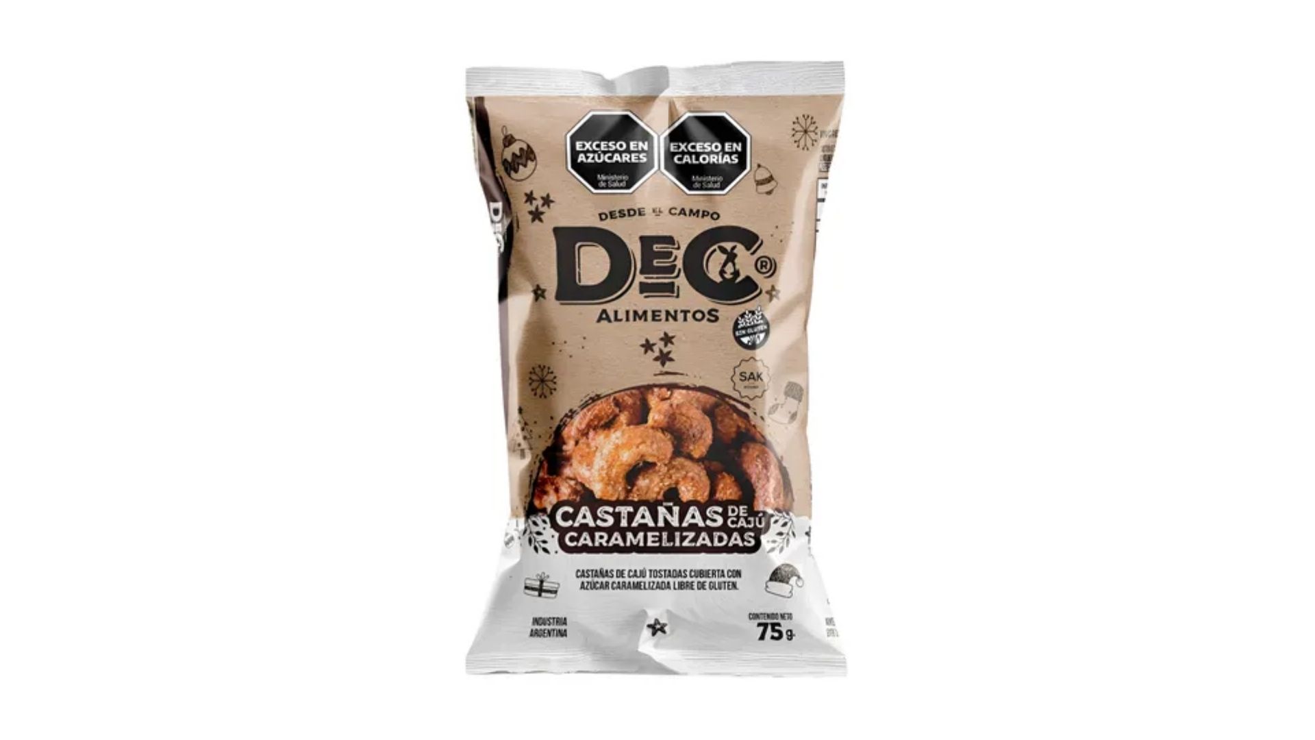 DEC CASTAÑAS DE CAJU CARAMELIZADAS 75 GRS