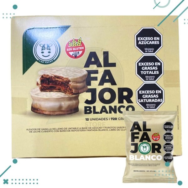 FELICES LAS VACAS ALFAJOR BLANCO 12 UNID