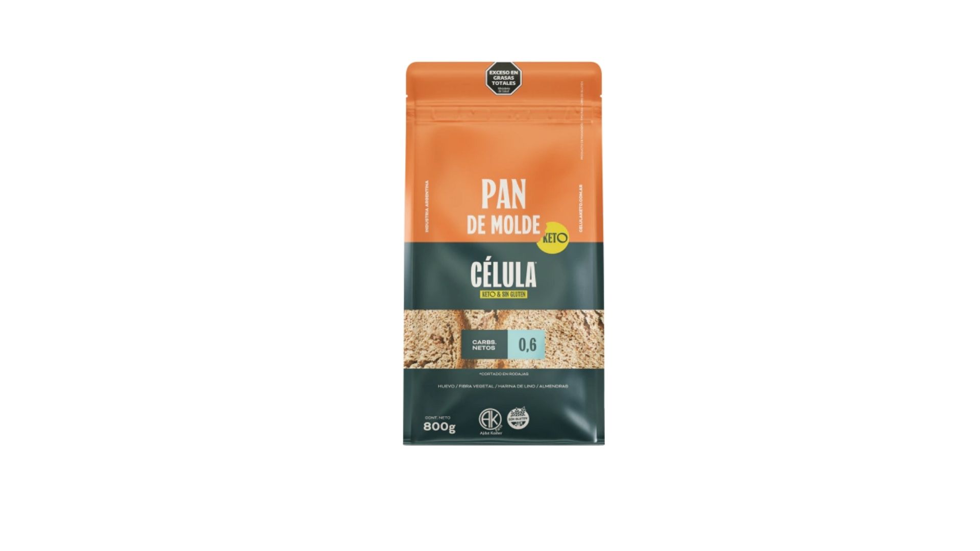 CELULA PAN DE MOLDE KETO 800 GRS