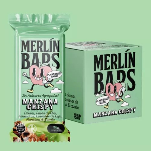 MERLI BARRA MANZANA CRISPY 14 UNID