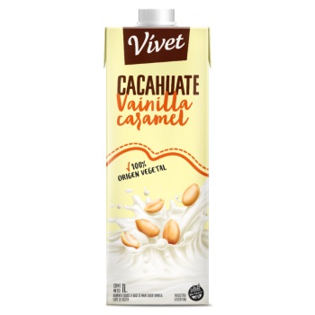 VIVET LECHE CACAHUATE VAINILLA CARAMEL 1 LT