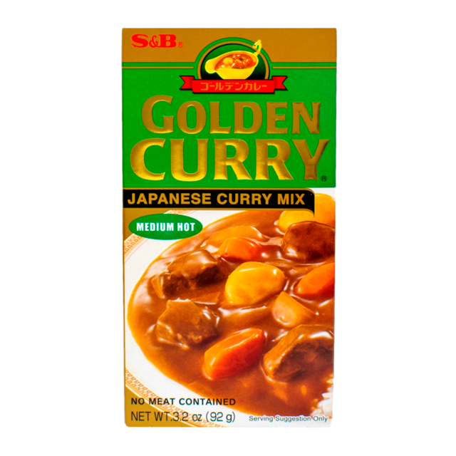 S&B GOLDEN CURRY MEDIUM HOT 92 GRS