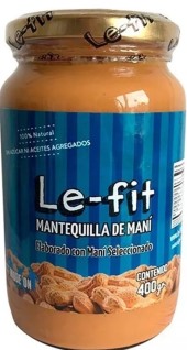 LE-FIT MANTEQUILLA DE MANI NATURAL 380 GRS