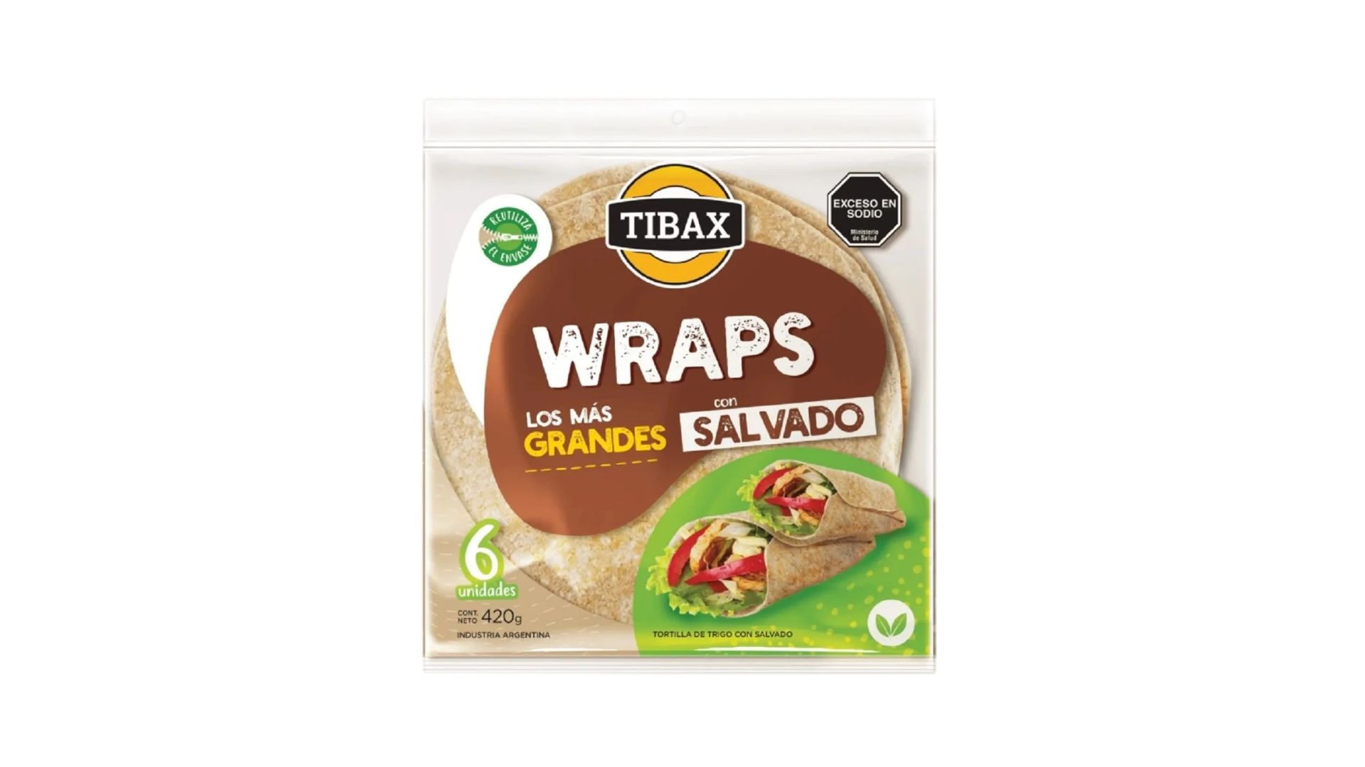 TIBAX WRAPS CON SALVADO 420 GRS