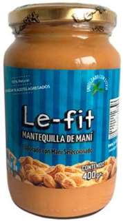 LE-FIT MANTEQUILLA DE MANI C/STEVIA 380 GRS