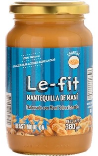LE-FIT MANTEQUILLA DE MANI CRUNCHI 380 GRS