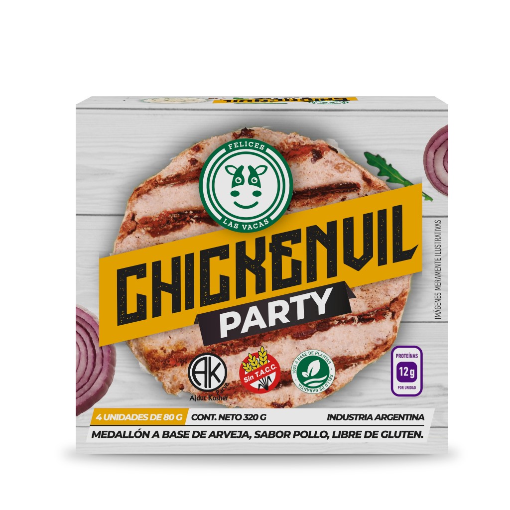 FELICES LAS VACAS CHICKEN VIL PARTY 4 X 80 GRS