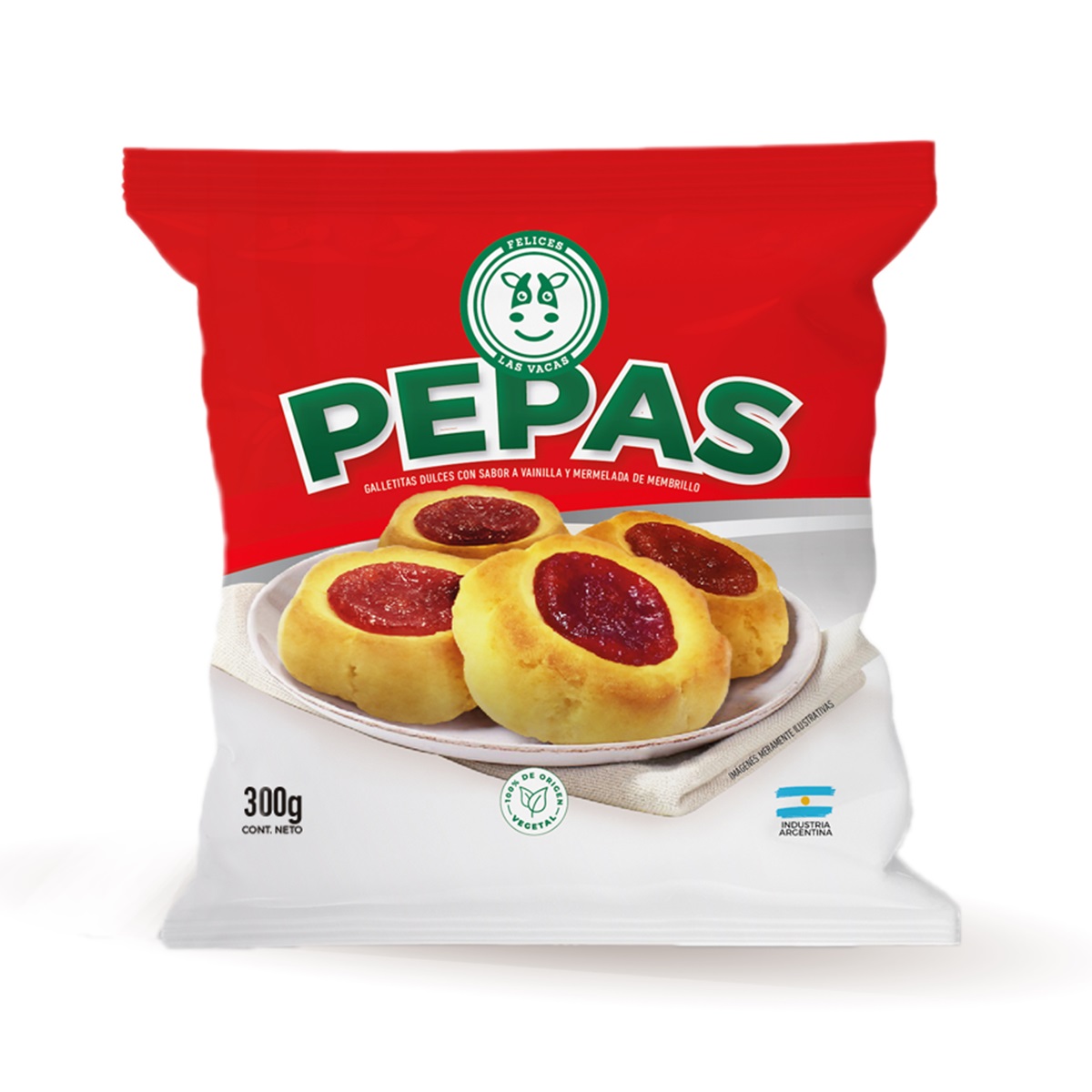 FELICES LAS VACAS PEPAS DE MEMBRILLO 300 GRS