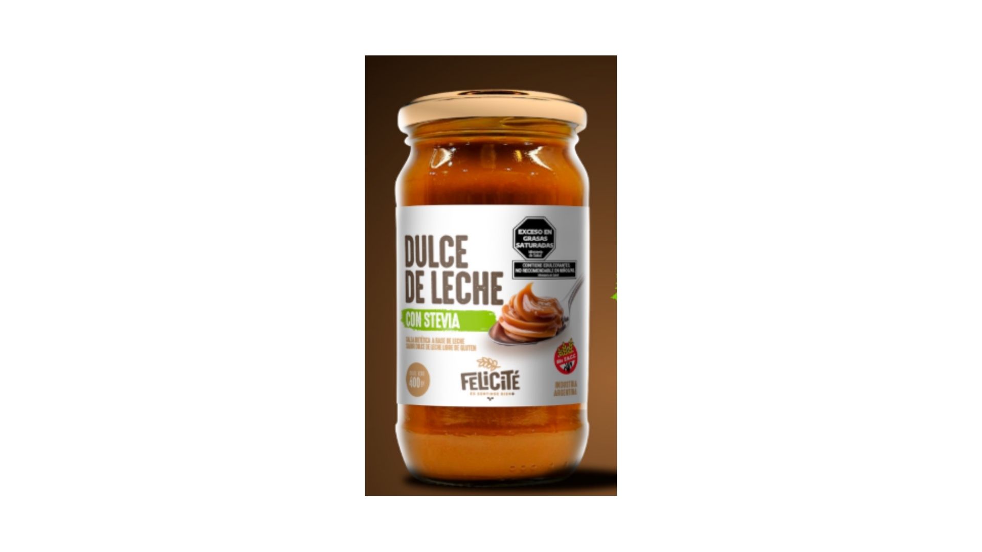FELICITE DULCE DE LECHE CON STEVIA 400 GRS