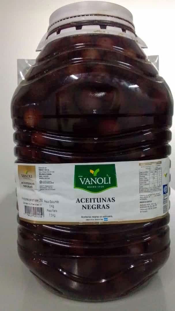 VANOLI ACEITUNA NEGRA 7.5 KG
