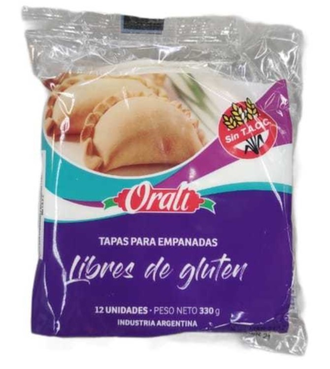 ORALI TAPAS EMPANADA SIN TACC 330 GRS