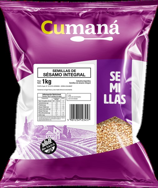 CUMANA SEMILLAS DE SESAMO INTEGRAL 1KG