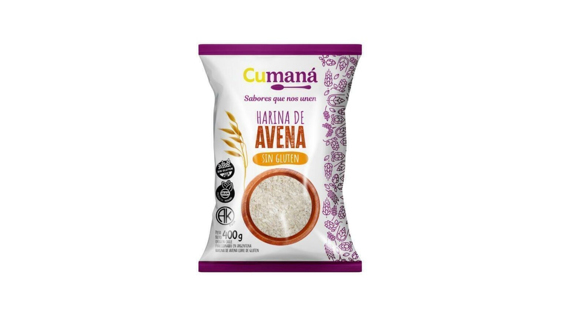 CUMANA HARINA DE AVENA 400 GRS
