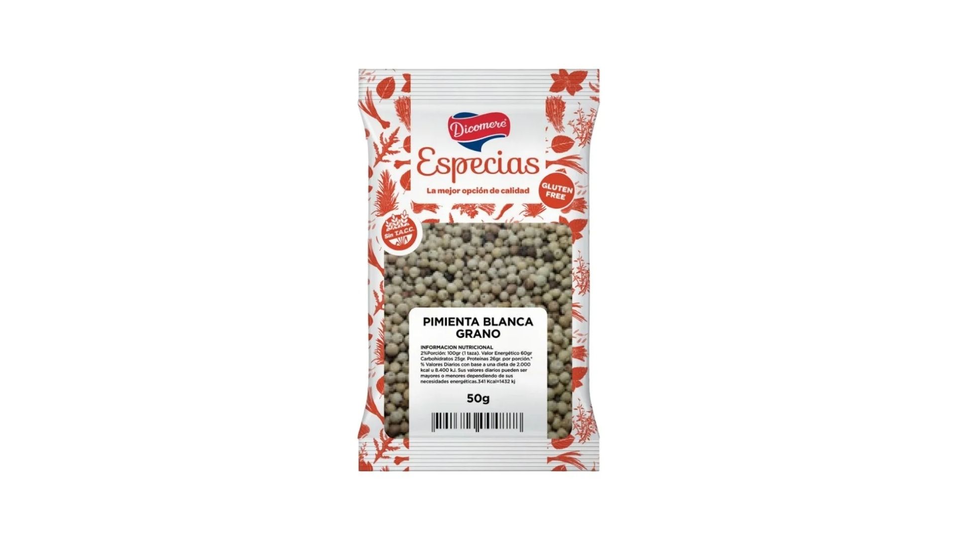 DICOMERE PIMIENTA BLANCA GRANO 30 GRS