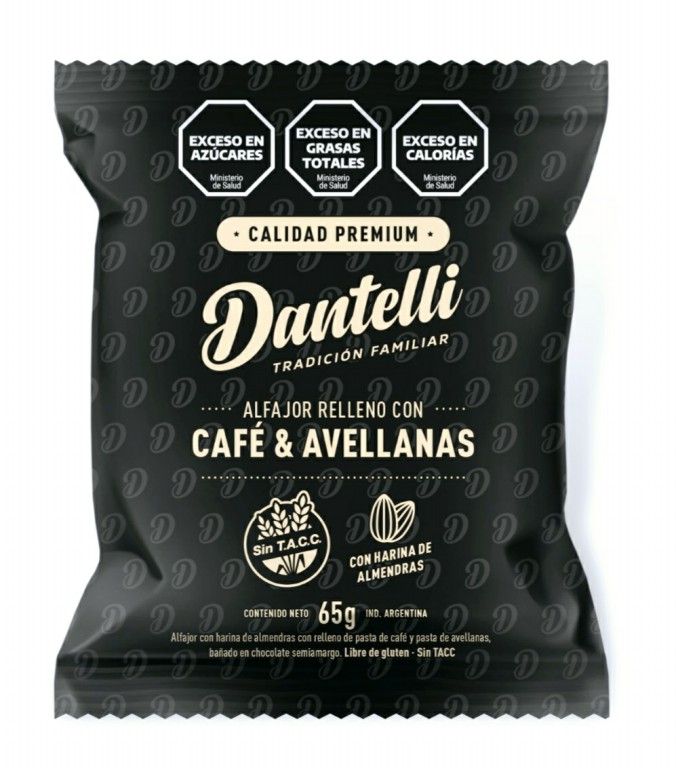 DANTELLI ALFAJOR CAFE Y AVELLANAS 12 UNID