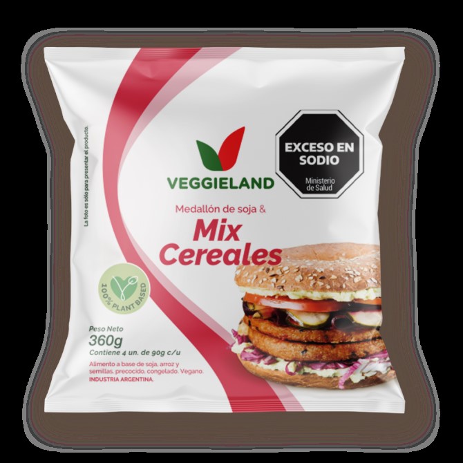 VEGGIELAND HAMBURGUESAS MIX CEREALES 360 GRS