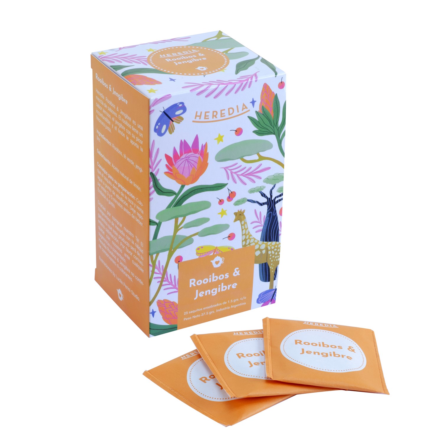 HEREDIA ROOIBOS & JENGIBRE 25 SAQ