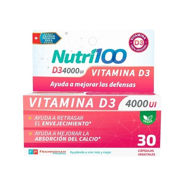 FRAMINGHAM NUTRI100 VITAMINA D3 30 CAPS