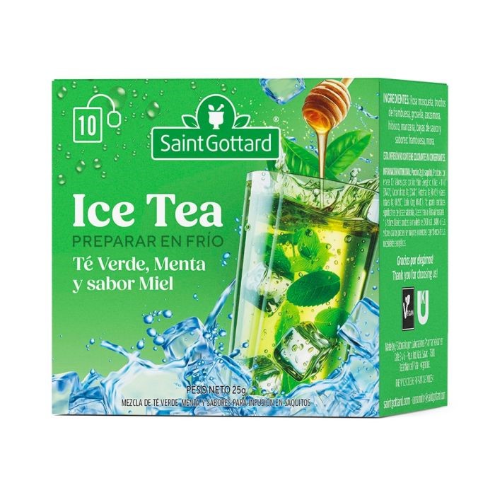 SAINT GOTTARD ICE TEA TE VERDE MENTA Y MIEL 10 SAQ