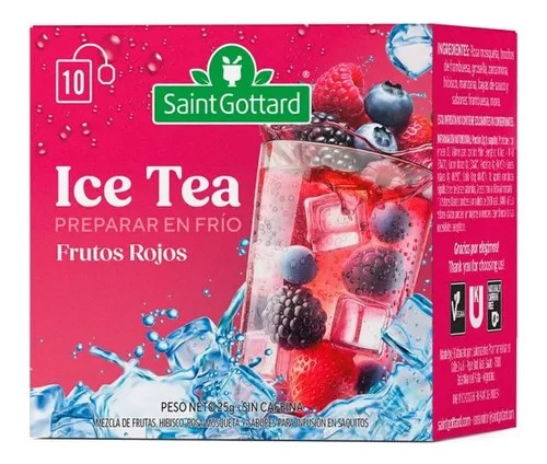SAINT GOTTARD ICE TEA FRUTOS ROJOS 10 SAQ