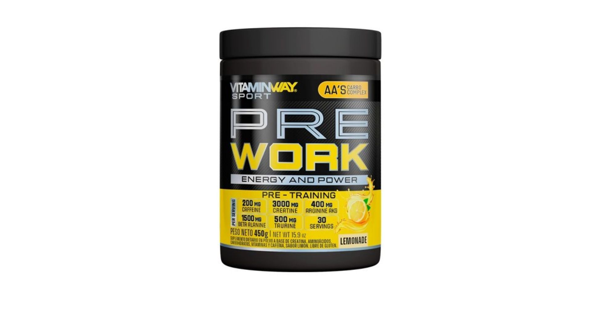 VITAMINWAY PRE WORK LEMONADE 450 GRS