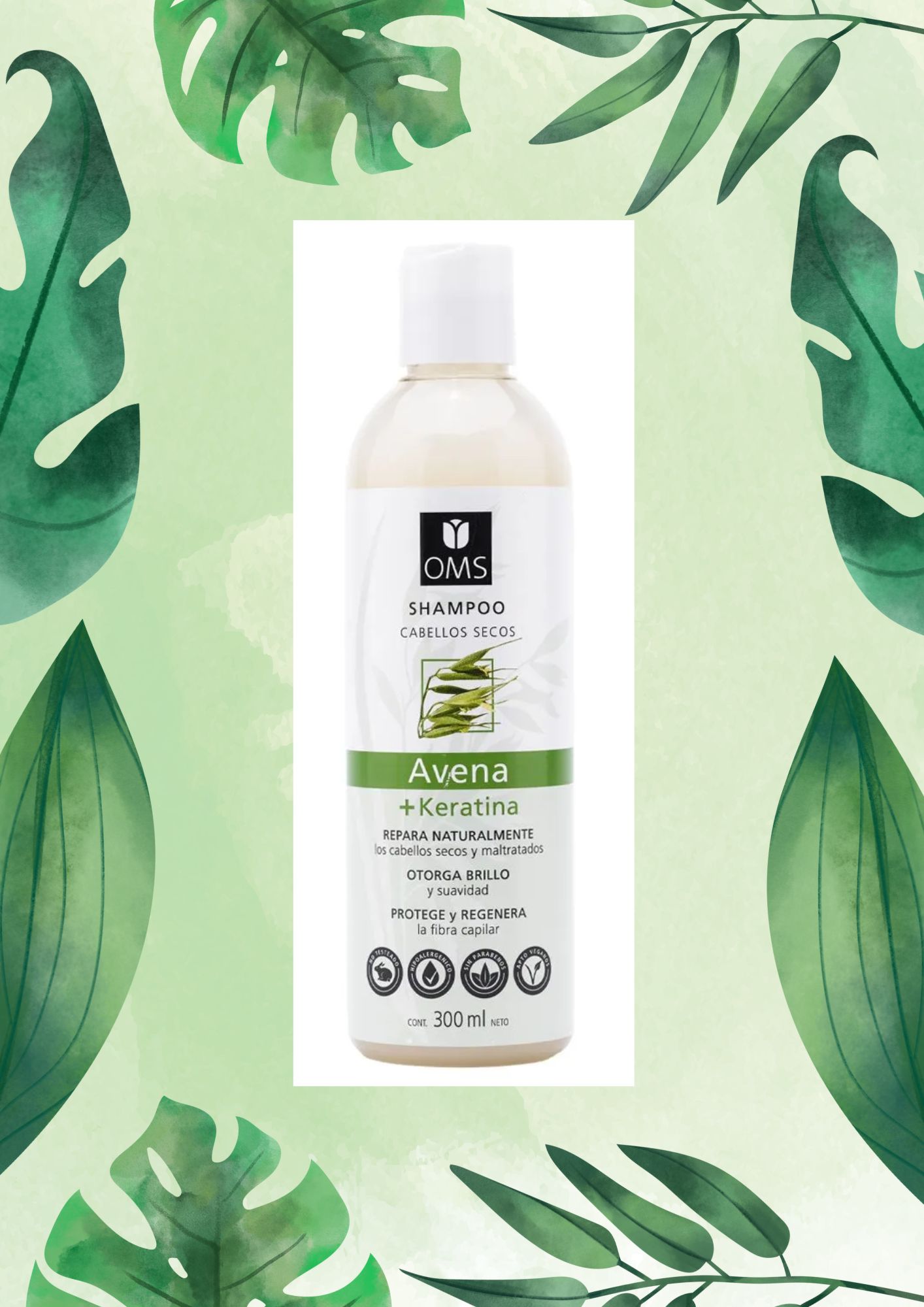 OMS SHAMPOO AVENA Y KERATINA 300 ML