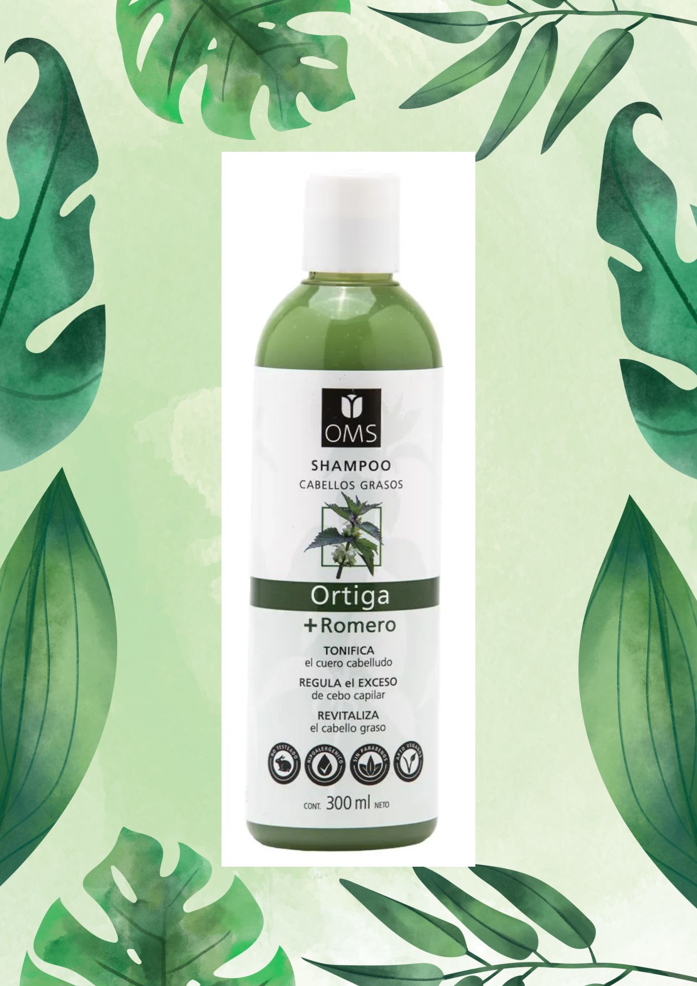 OMS SHAMPOO ORTIGA + ROMERO 300 ML