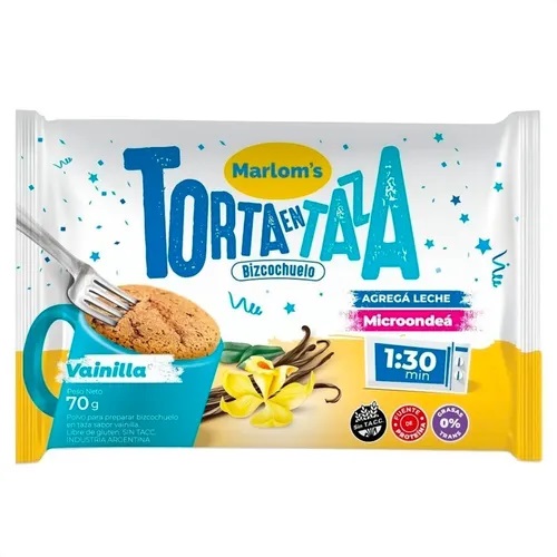 MARLOM'S TORTA EN TAZA VAINILLA 70 GRS