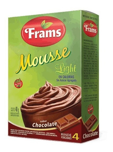 NATURAL FRAMS MOUSSE CHOCOLATE 40 GRS