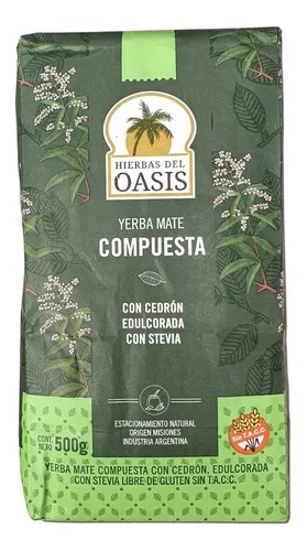 Hierbas Del Oasis YERBA MATE COMPUESTA SALUDABLE 500 g
