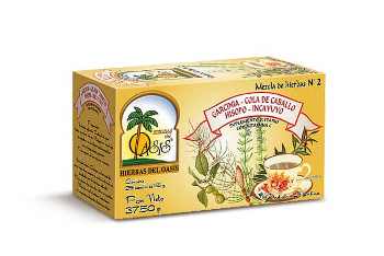 Hierbas Del Oasis MEZCLA Nº 2 ADELGAZANTE 25 saq.