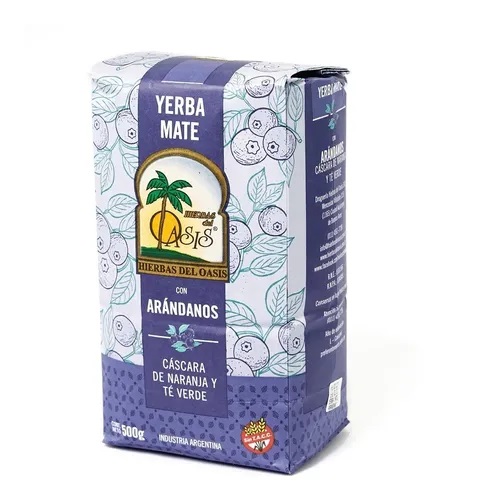 Hierbas Del Oasis YERBA MATE CON ARANDANO 500 g