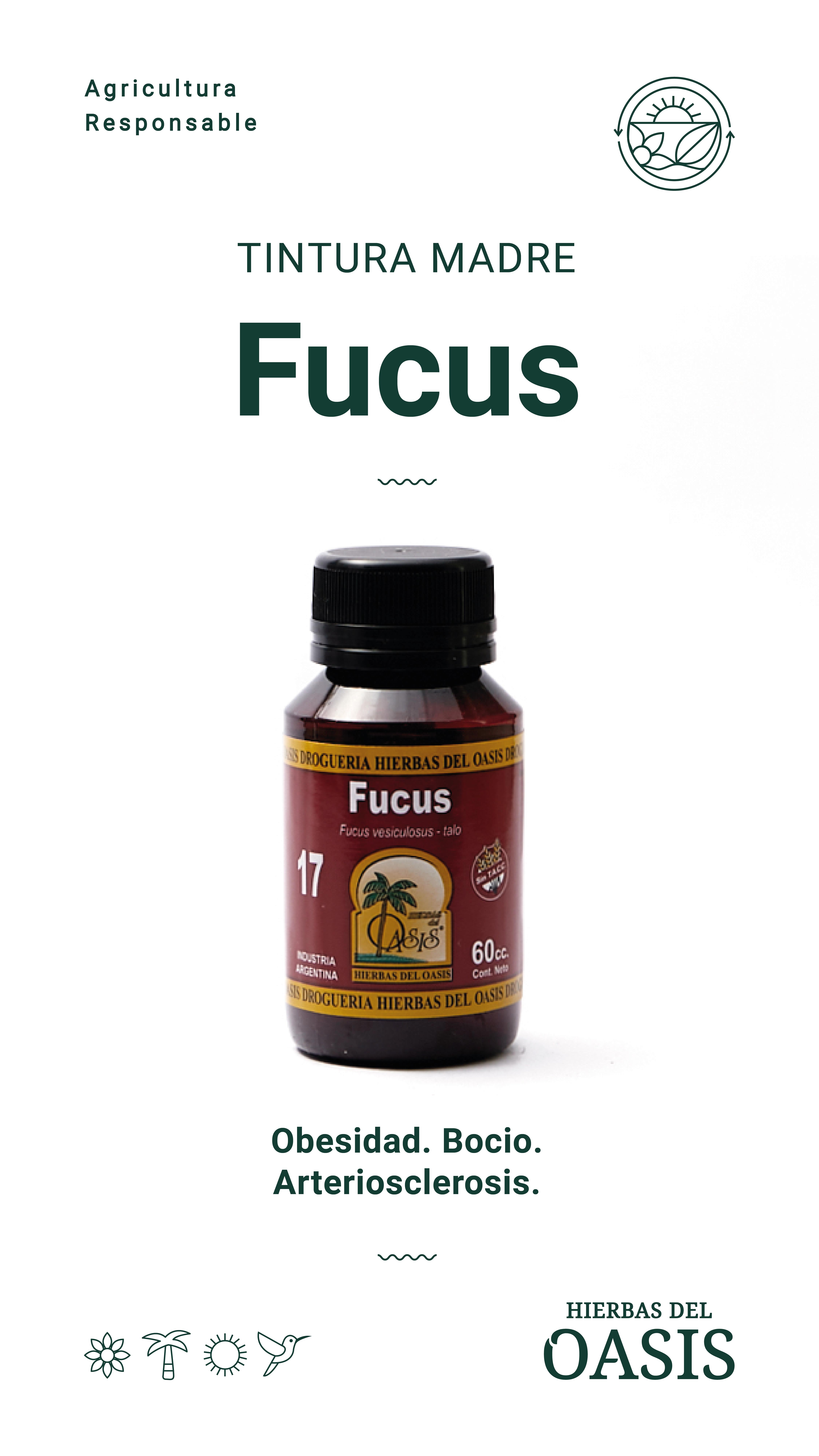 Hierbas Del Oasis TINTURA MADRE Nº 17 FUCUS 60 cc