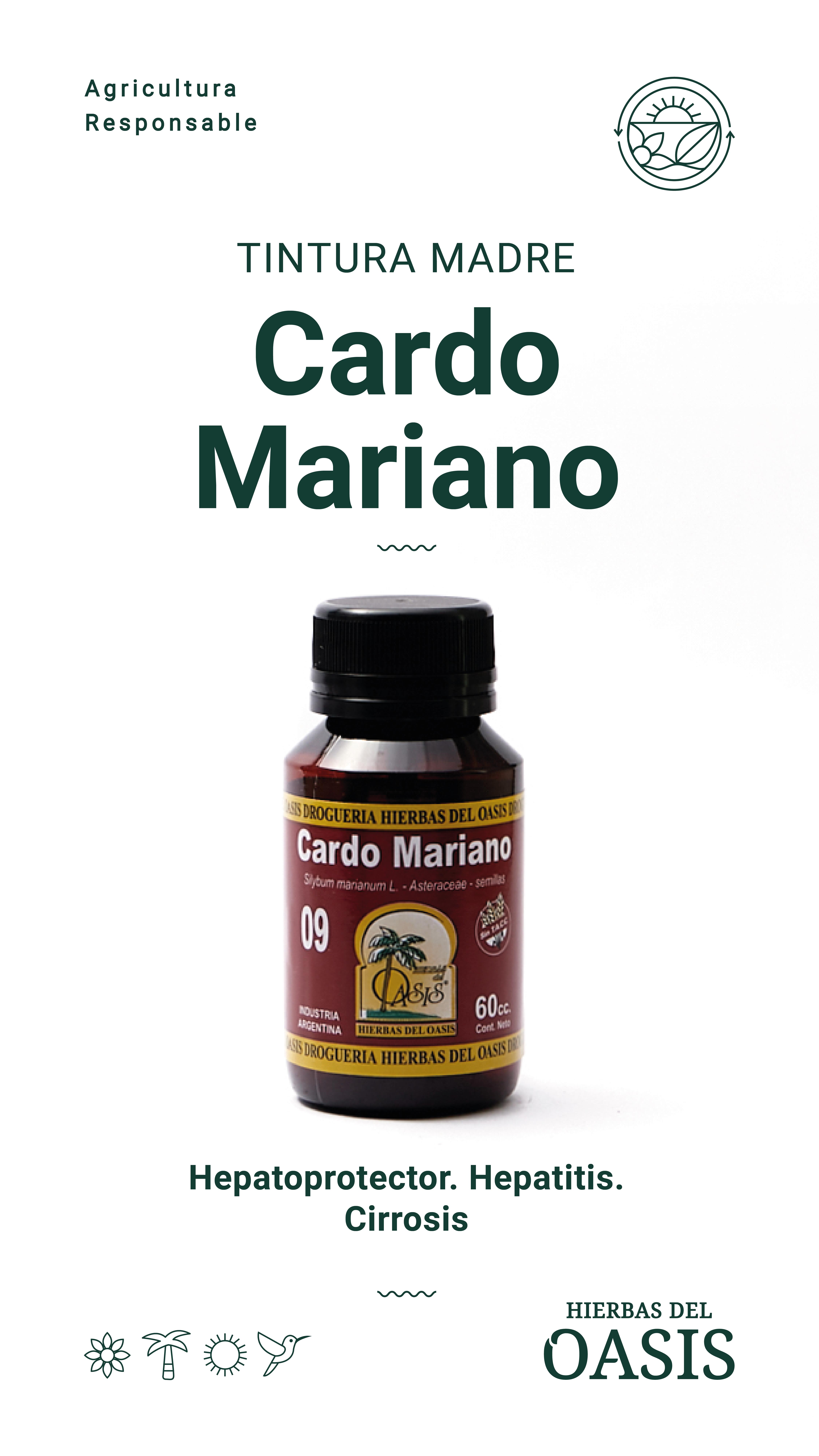 Hierbas Del Oasis TINTURA MADRE Nº 9 CARDO MARIANO 60 cc