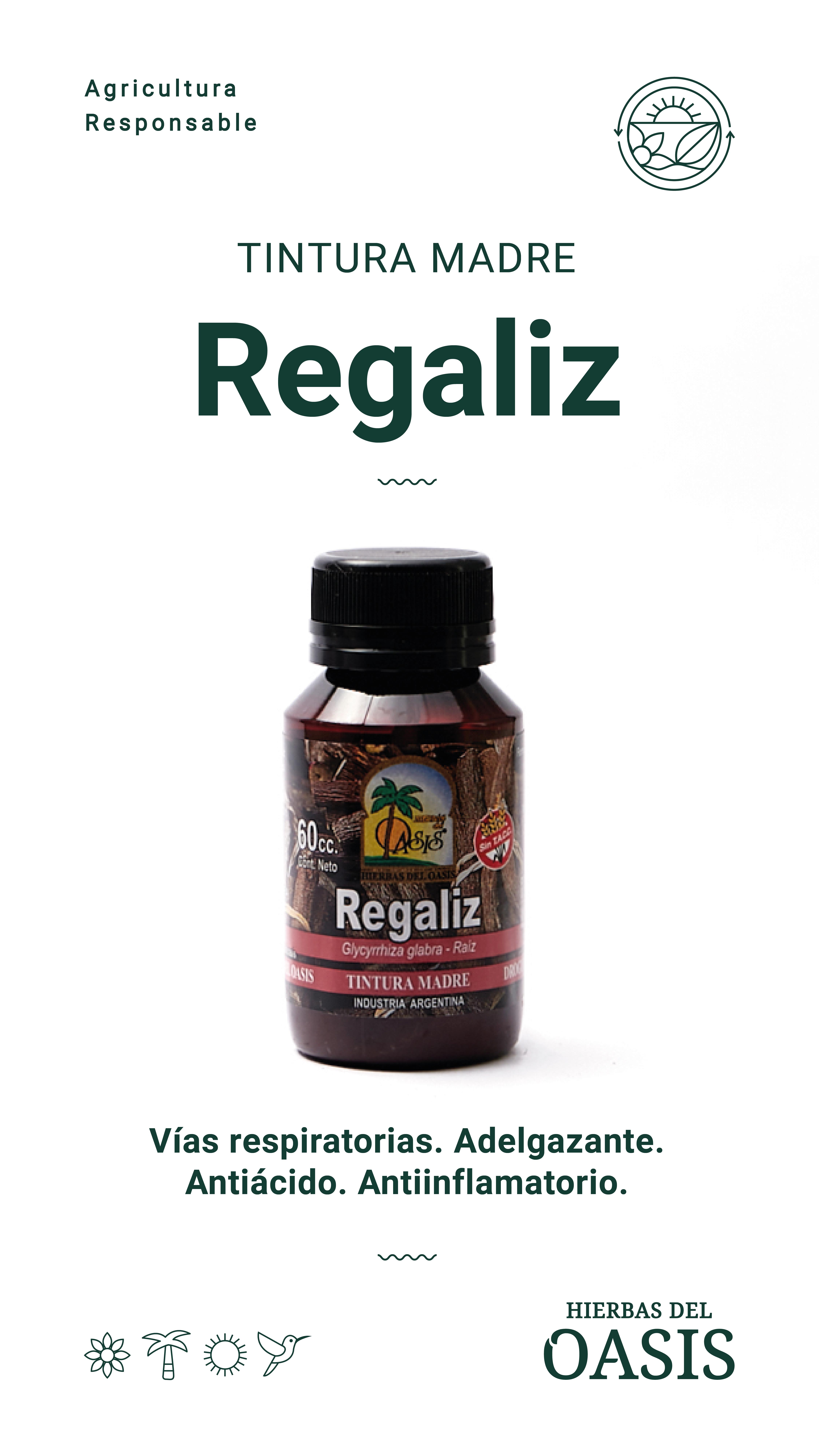 Hierbas Del Oasis REGALIZ RAIZ 60 cc