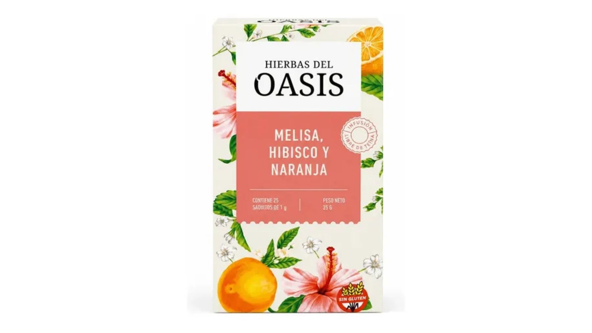 HIERBAS DEL OASIS TE MELISA, HIBISCO Y NARANJA 25 SAQ