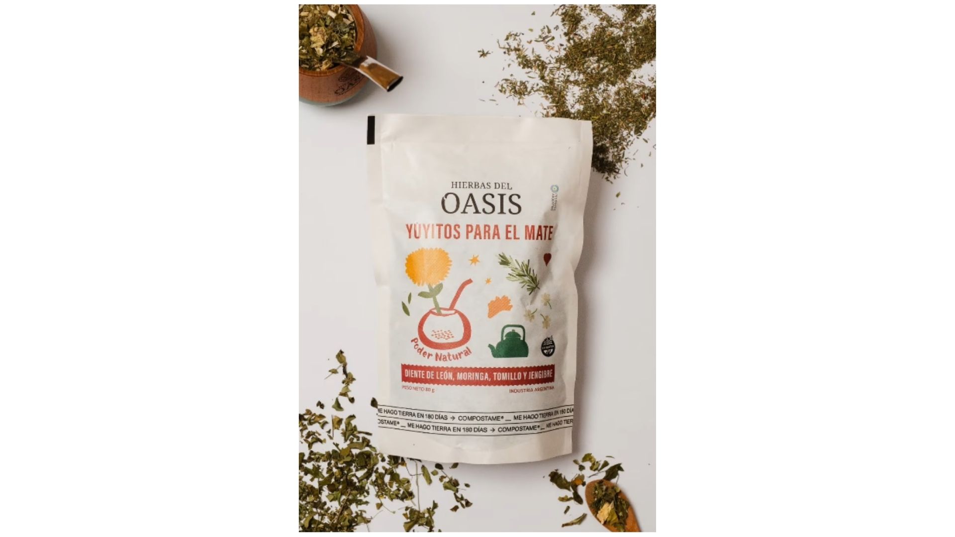 HIERBAS DEL OASIS YUYITOS PARA EL MATE PODER NATURAL 80 GRS
