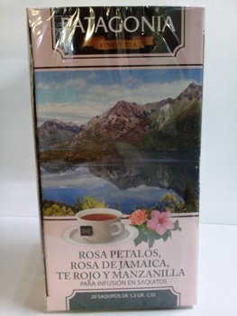 Patagonia TE ROSA PETALOS, HIBISCUS, TE ROJO Y MANZANILLA 20 saq