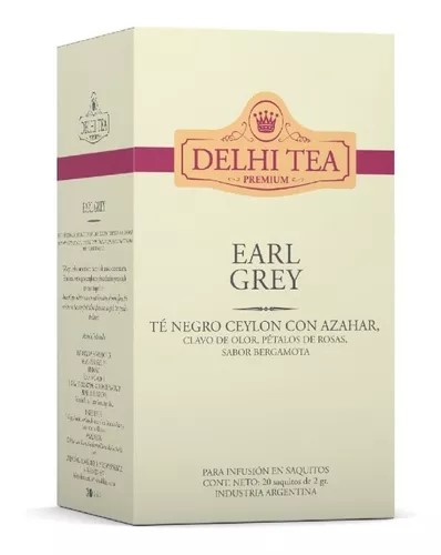 DELHI TEA EARL GREY 20 SAQ
