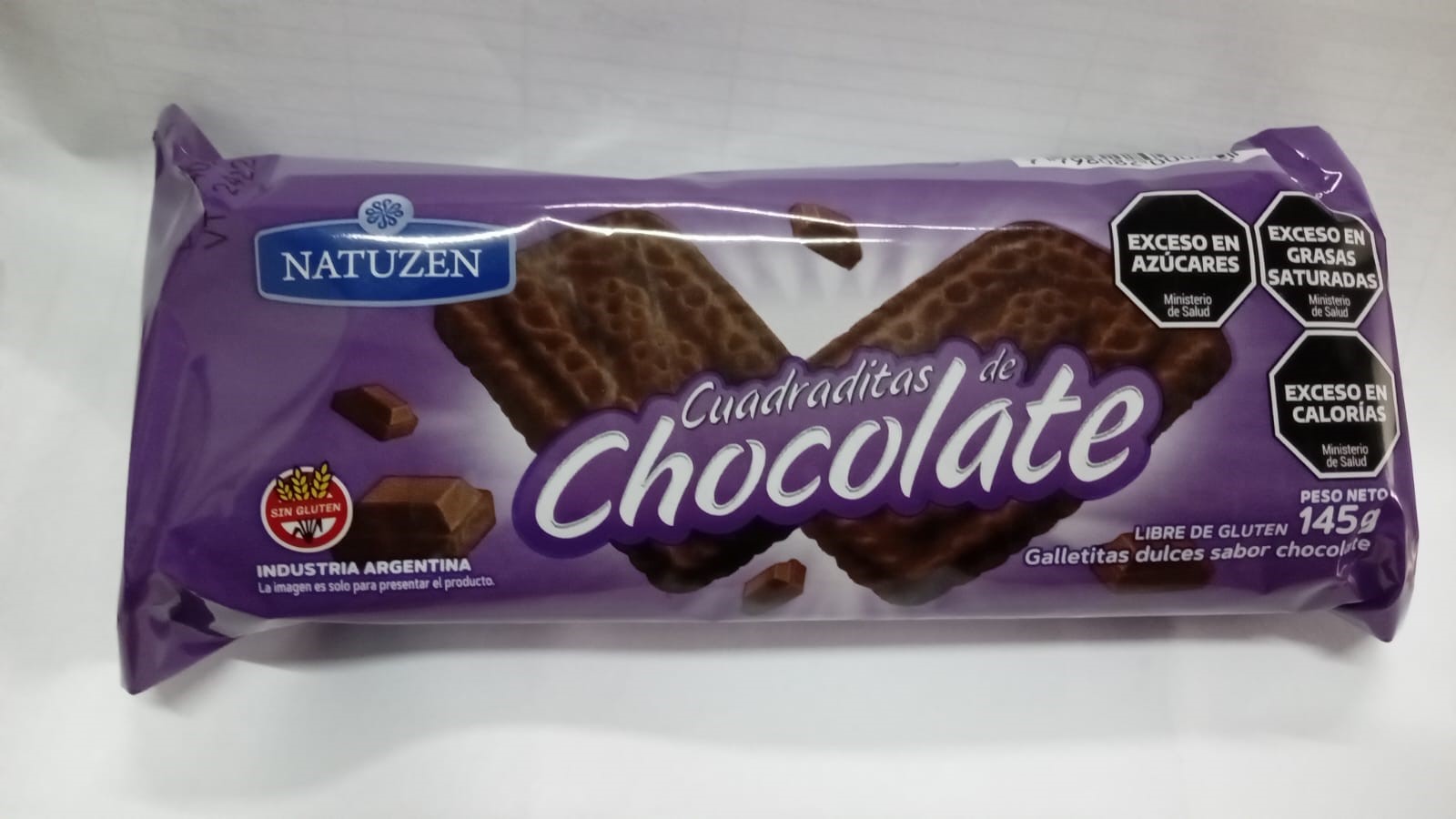 NATUZEN CUADRADITAS DE CHOCOLATE 145 grs