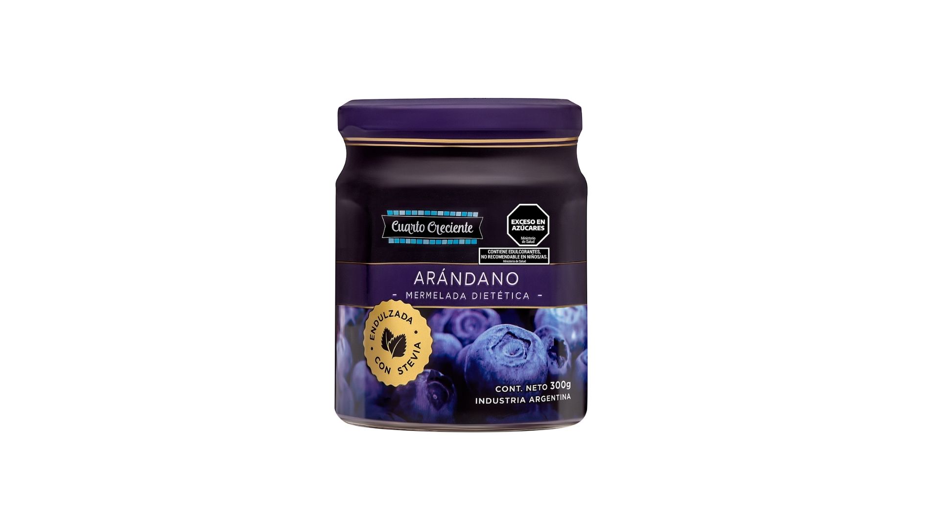CUARTO CRECIENTE MERMELADA C/STEVIA ARANDANO 280 GRS