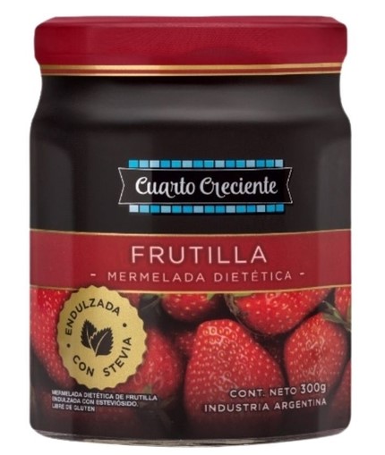 CUARTO CRECIENTE MERMELADA C/STEVIA FRUTILLA 280 GRS